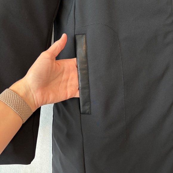 Mercer Collective Saks fifth avenue black Betsy Asymmetric Down Parka small NWT - Picture 3 of 16